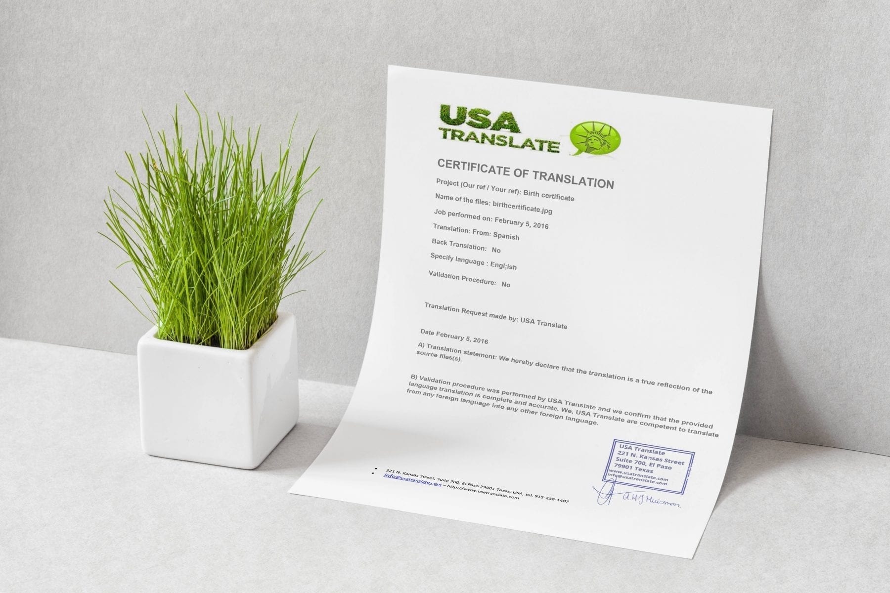 Certified Translation Services El Paso, TX Legal Translation